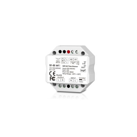Tuya Triac dimmer fényerőszabályzó 230VAC LED égőhöz SlightLED