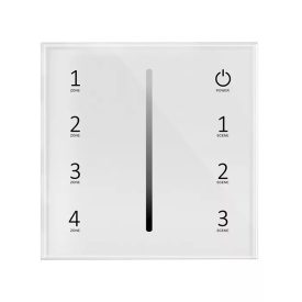   LED dimmer 4 zóna távszabályzó DMX+ RF fali fehér S-lightLED