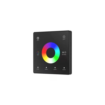 TW4 RGB/RGBW LED távszabályzó fali RF fekete S-lightLED