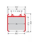 VARIO30-08 natur alu /power supply profile/ 2000mm Topmet