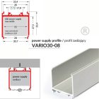 VARIO30-08 natur alu /power supply profile/ 2000mm Topmet
