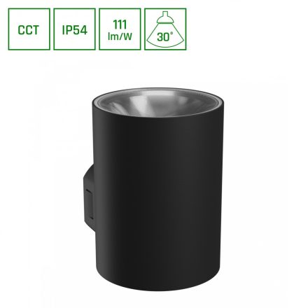 9W CCT IP54 TORRE homlokzati lámpatest fekete SpectrumLED