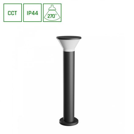 STELLA ROUND GU10 6W CCT 230V 270ST IP44 IK08 210X765MM CZARNY OKRĽGŁA SpectrumLED