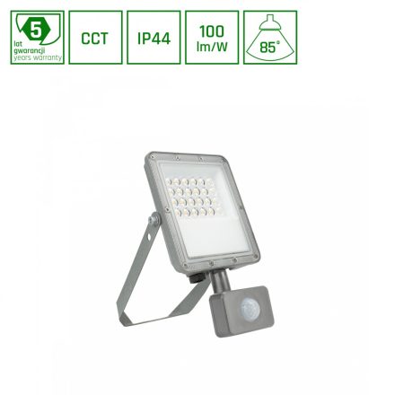 NOCTIS MAX CCT NAWIETLACZ 20W CCT 230V IP44 217x131x53mm SZARY CZUJNIK RUCHU 5 LAT GWARANCJI SpectrumLED