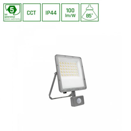 NOCTIS MAX CCT NAWIETLACZ 30W CCT 230V IP44 245x150x53mm SZARY CZUJNIK RUCHU 5 LAT GWARANCJI SpectrumLED