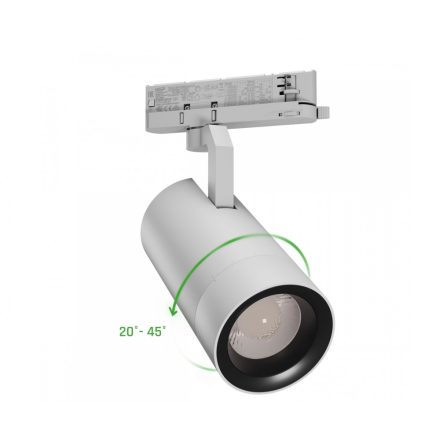 19-42W 4000K COB 20°/ 45° szürke sínes lámpa SpectrumLED