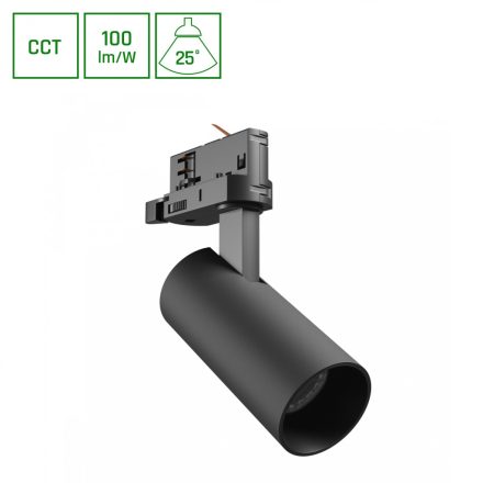 8W CCT 25° fekete sínes lámpa SpectrumLED