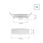 6W 4000K IP20 2IN1 kerek LED panel SpectrumLED