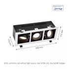 Modern Day MINI 3XGU10 IP20 fehér süllyesztett lámpatest SpectrumLED