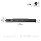 22W CCT 35° SYSTEM SHIFT - GRID L track lámpa SMART SpectrumLED