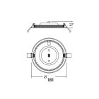 ZOE VARIOFLEX 6/8/9,5W 3000/3500/4000K IP44 LED mélysugárzó Thorn
