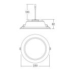 12/14/17W 3000/3500/4000K IP44 LED mélysugárzó Thorn