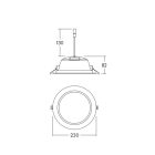 12/14/17W 3000/3500/4000K IP44 LED mélysugárzó Thorn