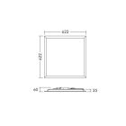 36W 3000/3500/4000K IP40 szögletes LED panel Thorn