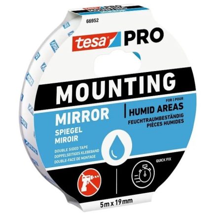 Mounting PRO kétoldalas rögzítő - Tükör (5m x 19mm) Tesa 