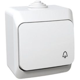   Cedar Plus egypólusú nyomó kapcsolo fehér (101N) IP44 Schneider 