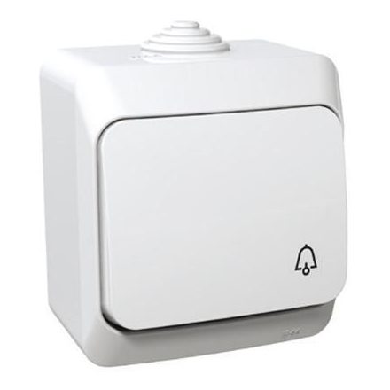 Cedar Plus egypólusú nyomó kapcsolo fehér (101N) IP44 Schneider 